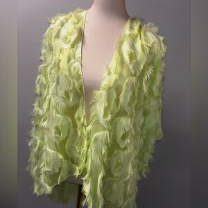 Stylish Green Fringe Women's Kimono